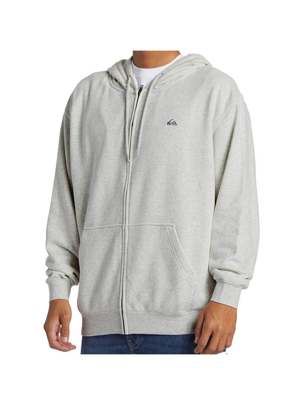 Salt Water Zip Hoodie Erkek Gri Fermuarlı Sweatshirt-3