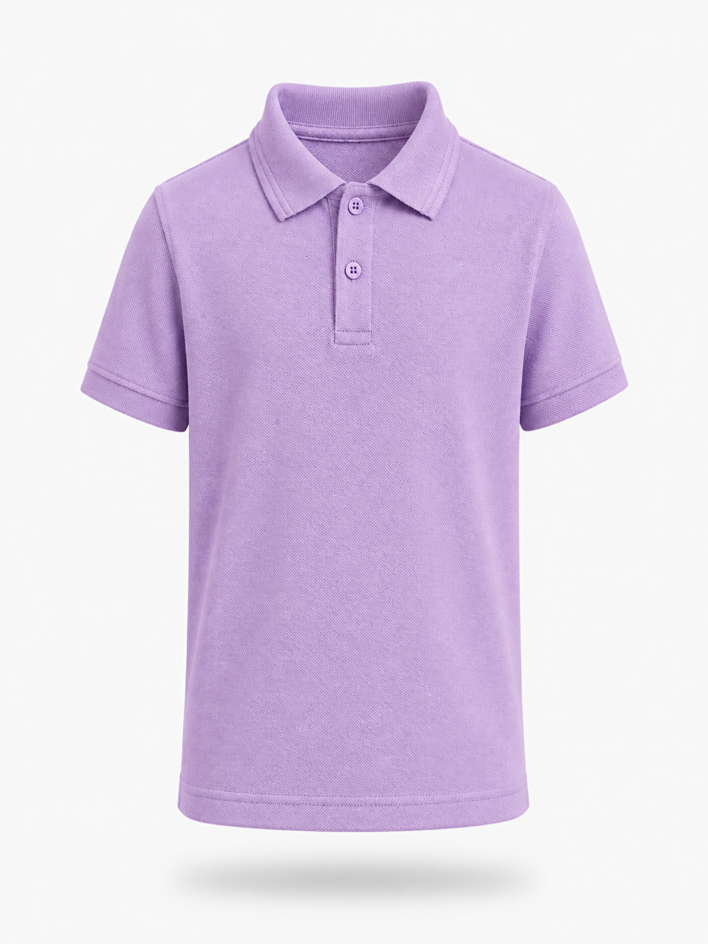Lila Kids Polo Yaka Basic Kısa Kollu Unisex Çocuk Tişört-3