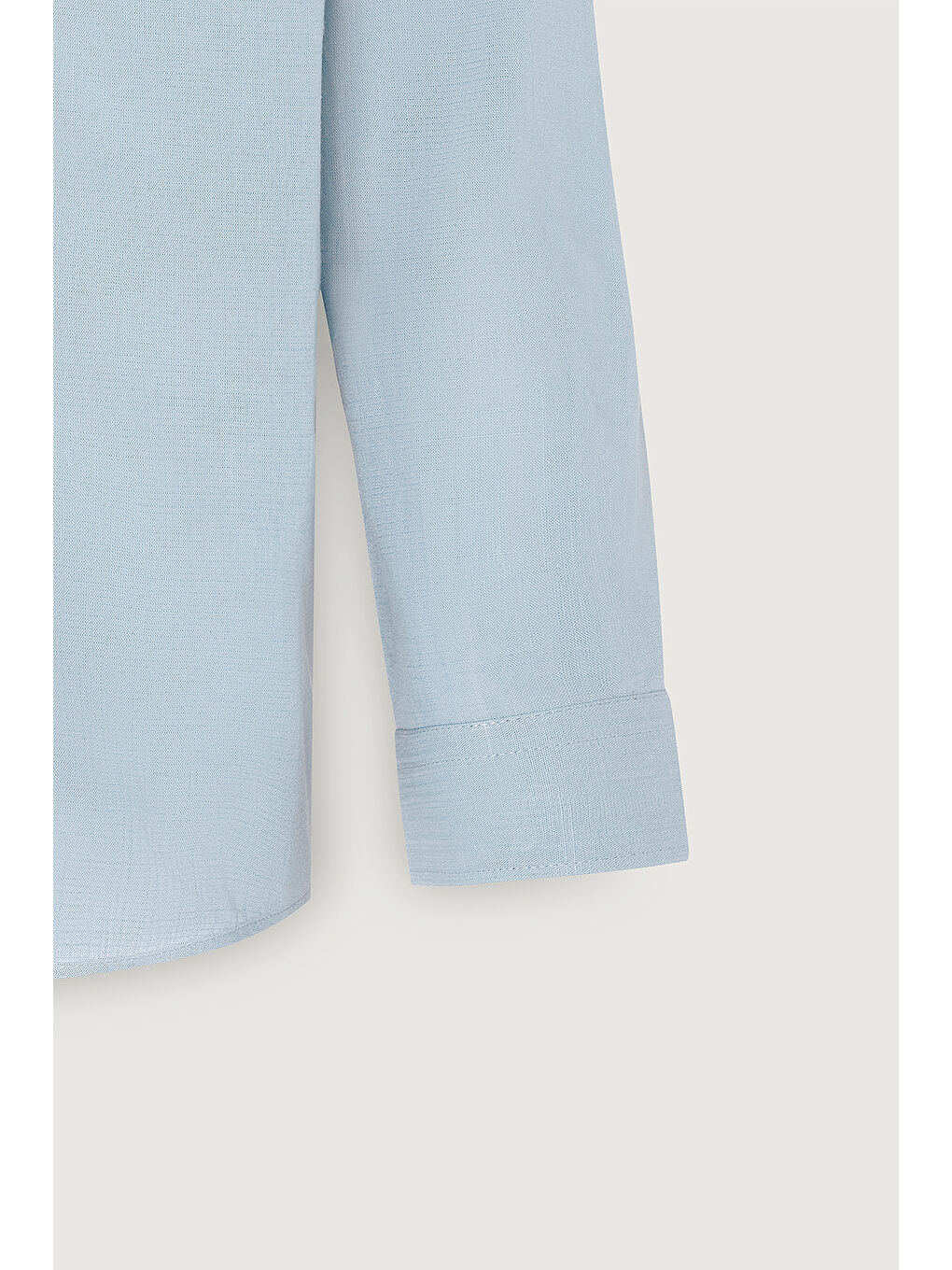 Erkek Açık Mavi %100 Pamuk Oxford Slim Fit Dar Kesim Düğmeli Yaka Flamlı Gömlek-7