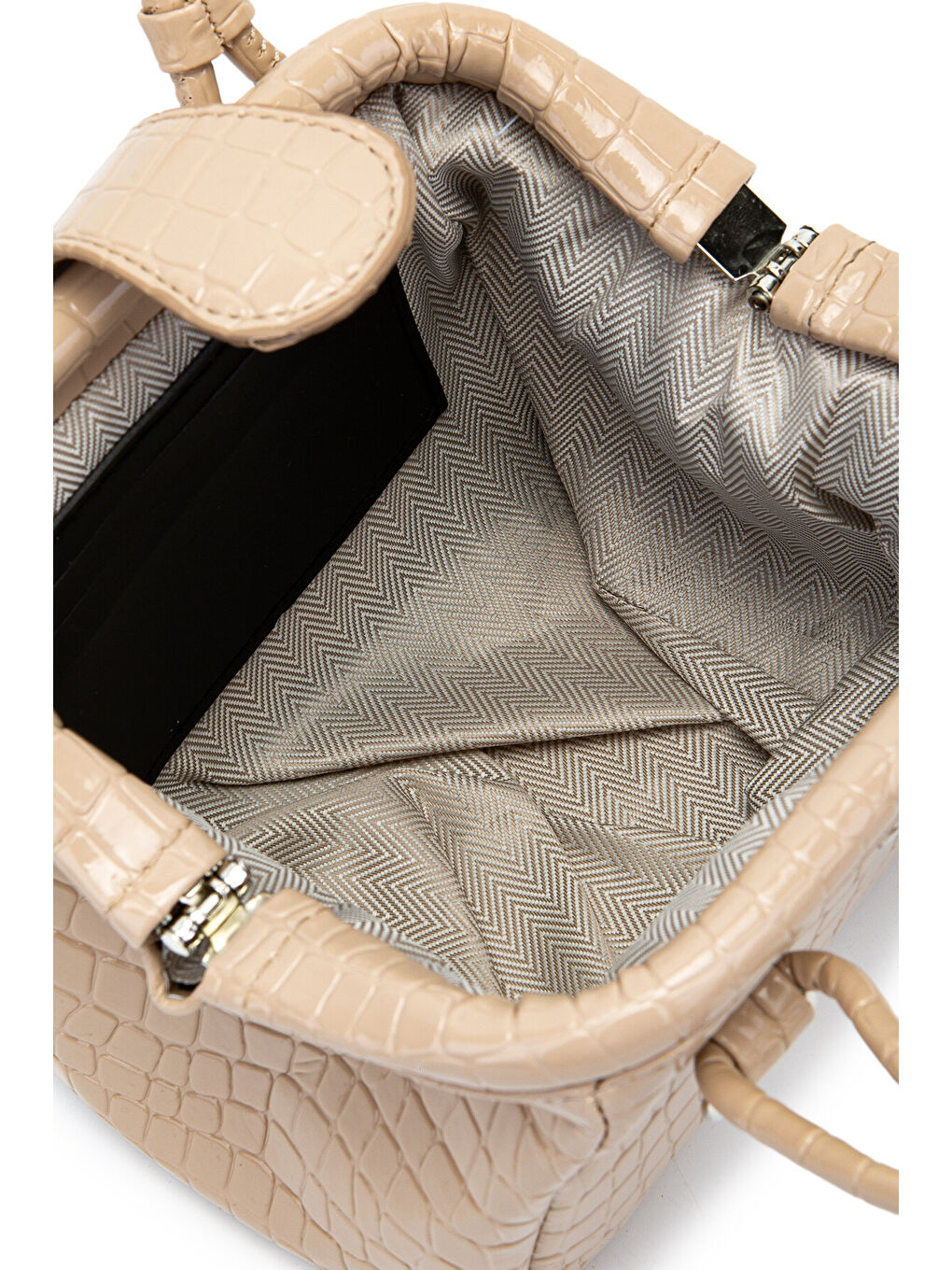 Mini Cluth Tokyo Kadın El Ve Çapraz Çanta Bej-5