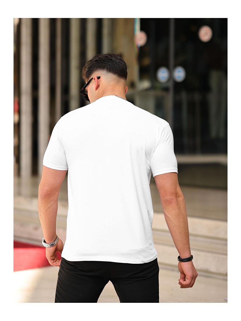 Beyaz Erkek Slim Fit T-shirt Casablanca-2