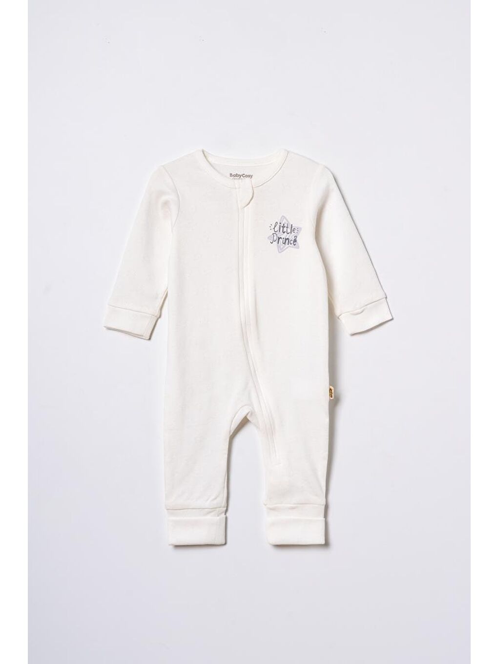 Ekru Bebek Tulum %100 Organik Pamuk , Bebek - Yenidoğan- csyr4526-1