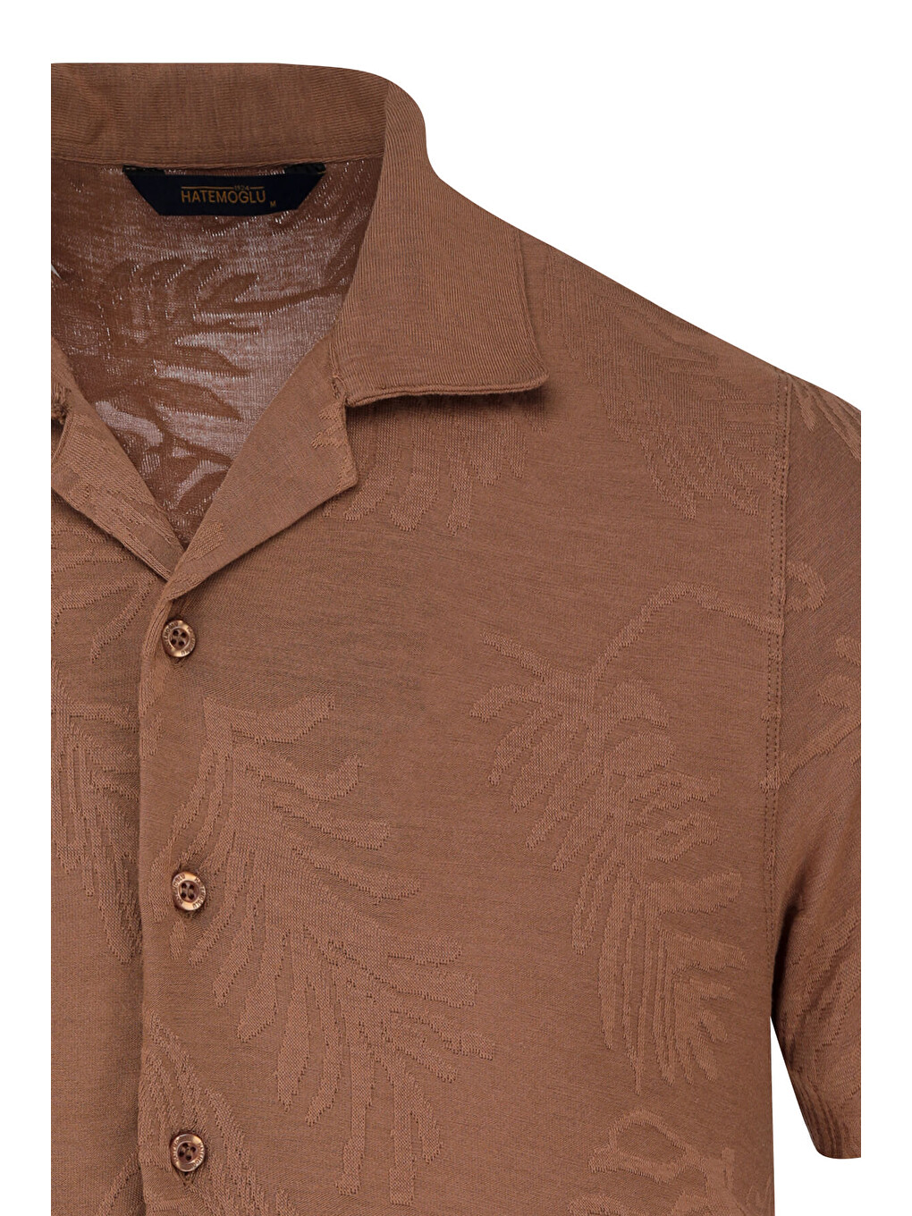 Kahverengi Camel Regular Fit Apaş Yaka Gömlek-1