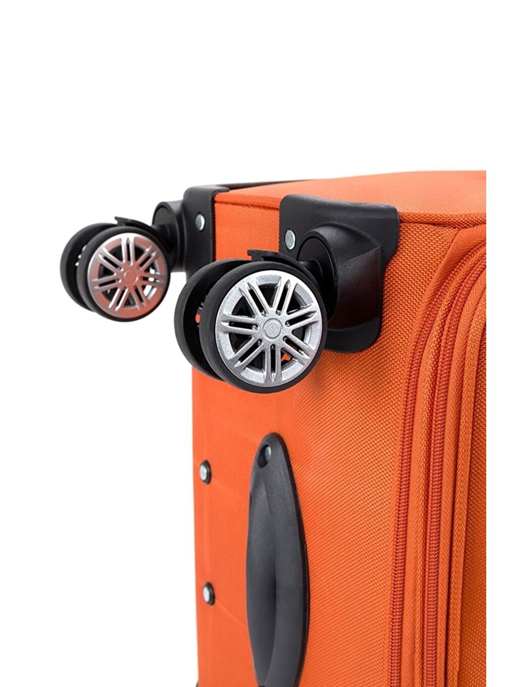 Turuncu Unisex Dayanıklı Kumaş 3'lü Valiz Seti Büyük Orta Küçük Fsl010set-5