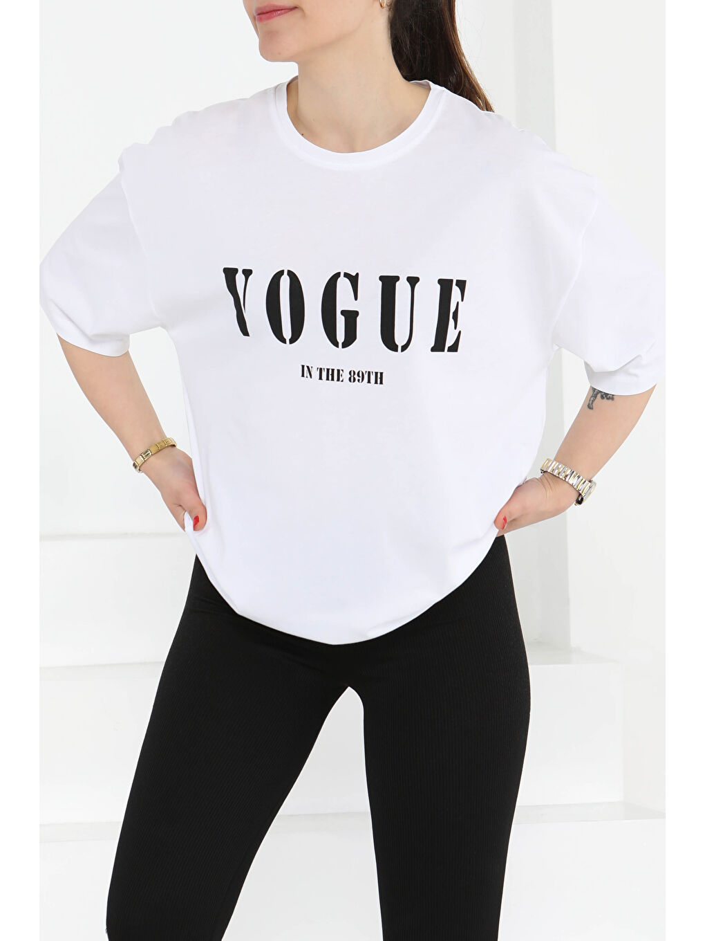 Baskılı Kısa Kollu T-Şhirt Beyaz - 27126-2