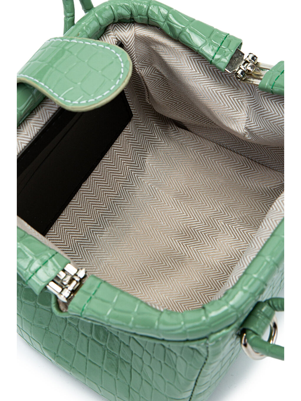 Mini Cluth Tokyo Kadın El Ve Çapraz Çanta Yeşil-5