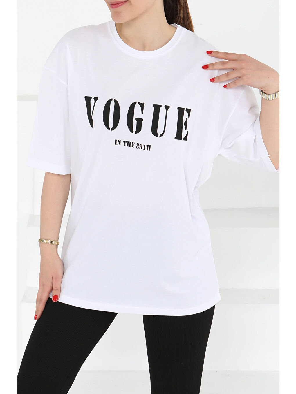 Baskılı Kısa Kollu T-Şhirt Beyaz - 27126-3