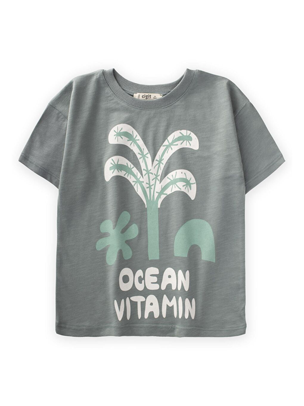 Yeşil Erkek Çocuk Baskılı Tişört-2