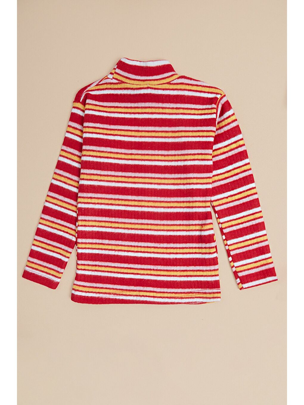 Bordo Çizgili Dik Yaka Kız Çocuk Takım-3