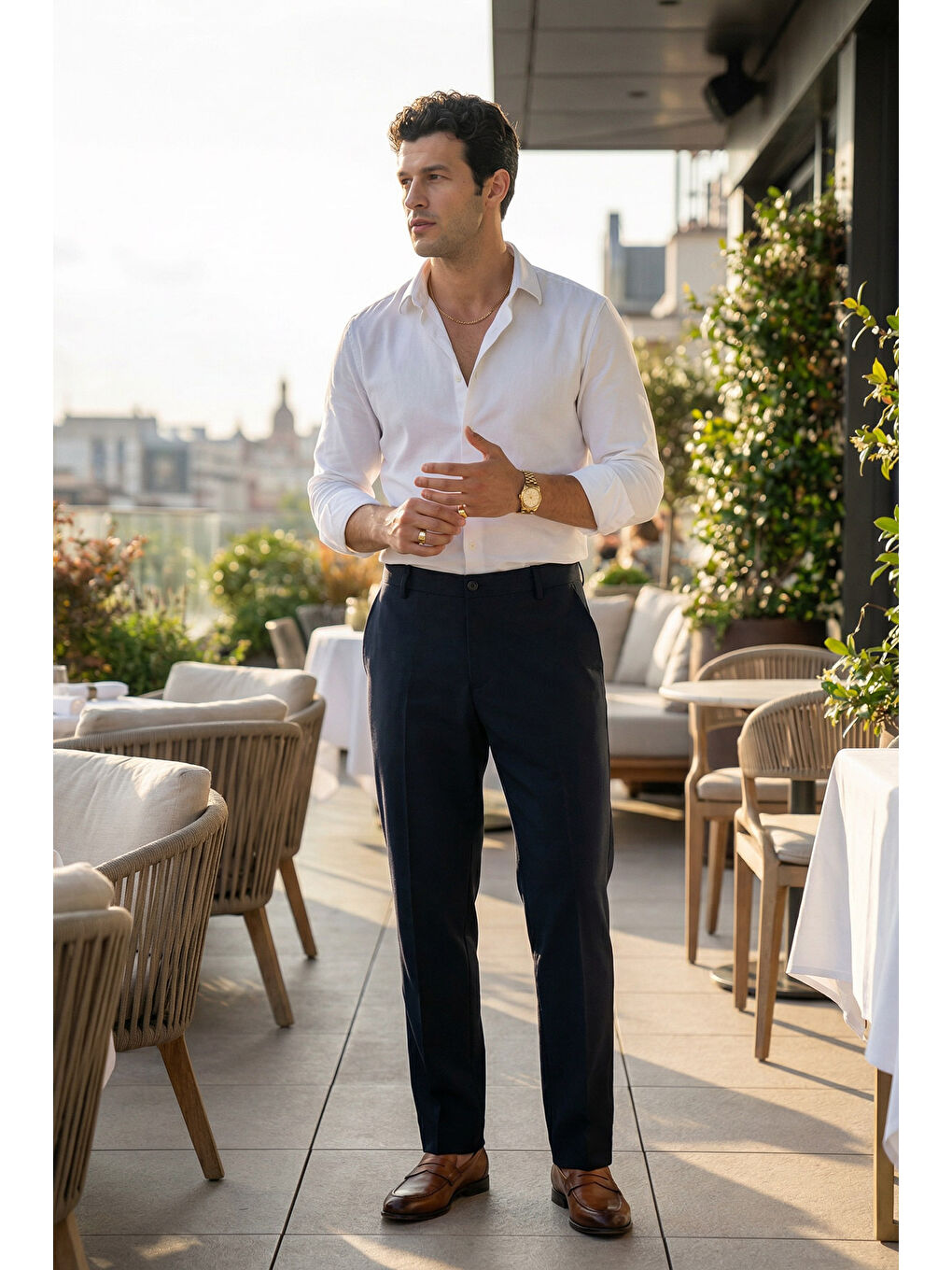 Siyah Kiran Premium Ütü Gerektirmeyen Erkek Kumaş Pantolon-1