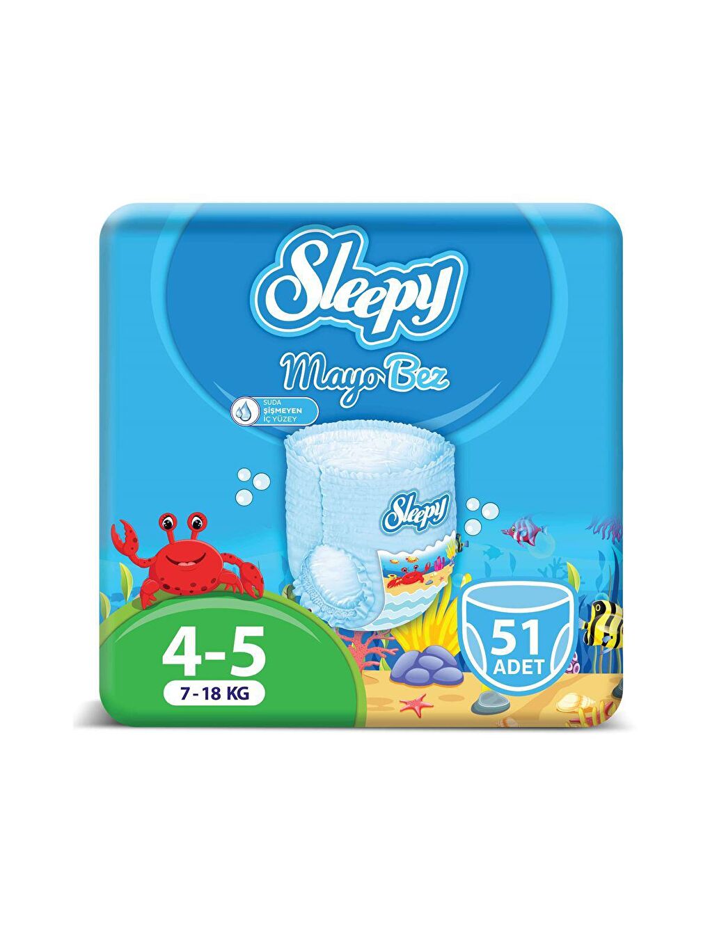 Sleepy Beyaz 3'lü Paket Mayo KÜLOT Bez 5 Numara Junior 17x3 (51 Adet)