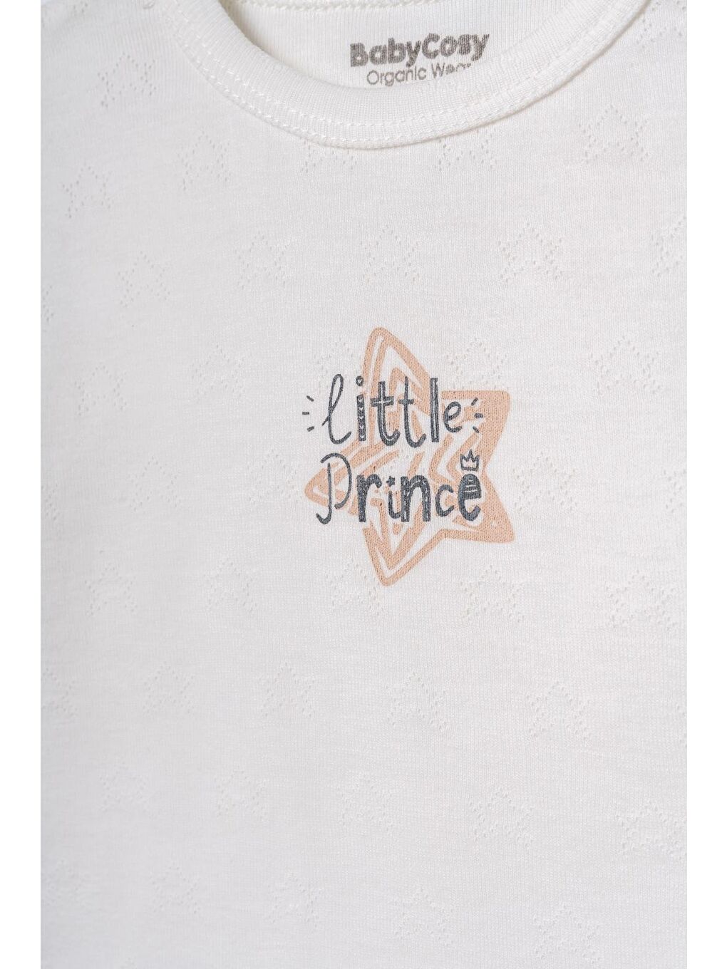 Bej Bebek Kısa Kollu Tişört ve Pantolon Takımı, %100 Pamuk, Bebek ve Yenidoğan Serisi - CSYR4525-3