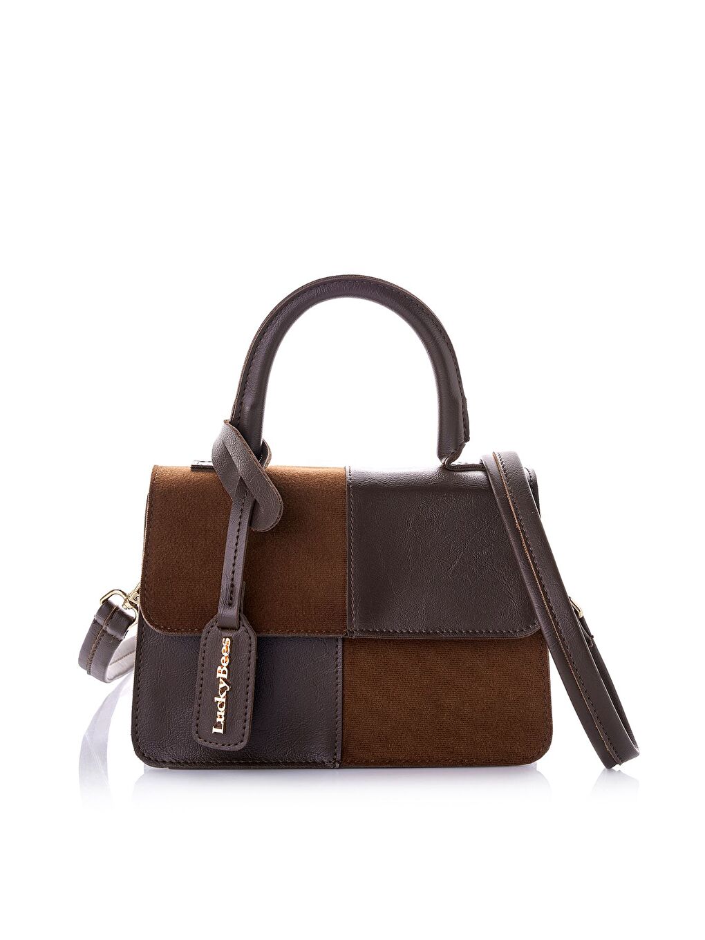 Kahverengi Kali Kadın El ve Omuz Çantası-1