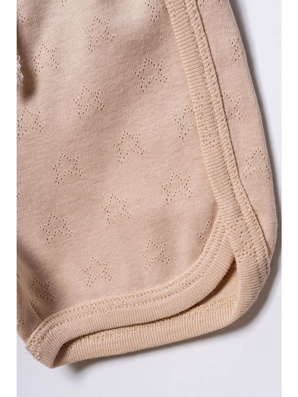 Bej Bebek Kısa Kollu Tişört ve Pantolon Takımı, %100 Pamuk, Bebek ve Yenidoğan Serisi - CSYR4525-5