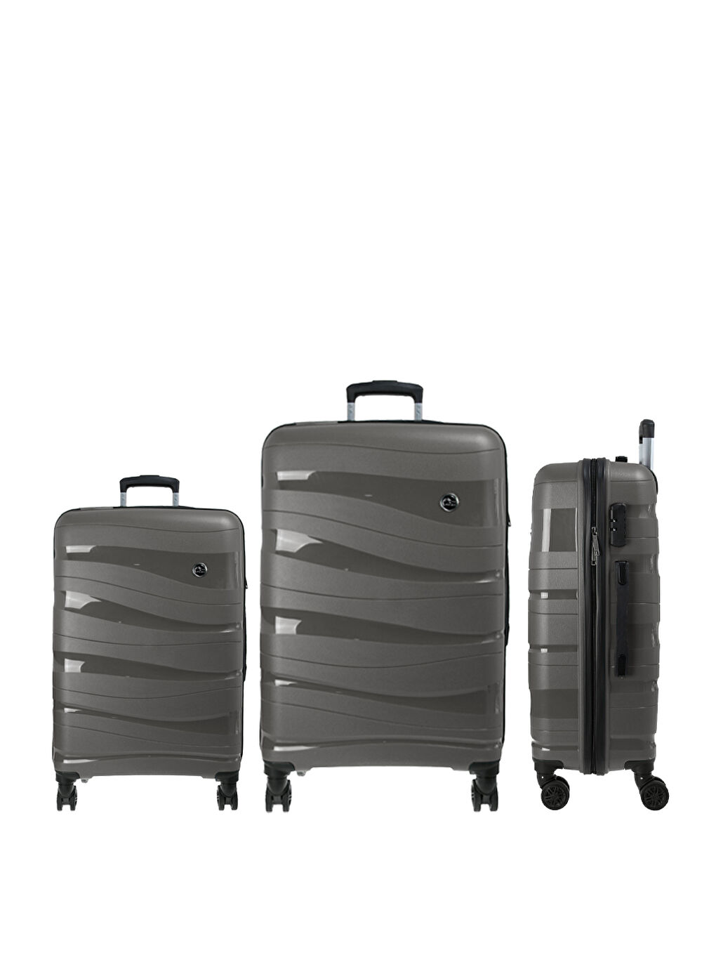 Gri PP Barcelona Valiz Seti-6