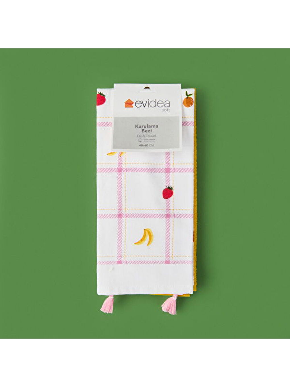 Karışık Soft Meyve 2'li Mutfak Havlusu - Renkli - 40x60 cm-2