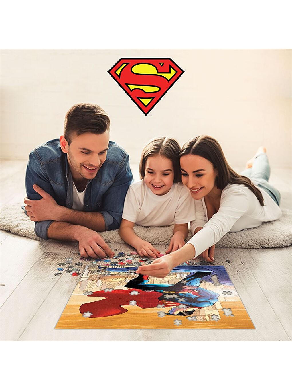 Superman Figür ve 300 Parça Puzzle 35807-2