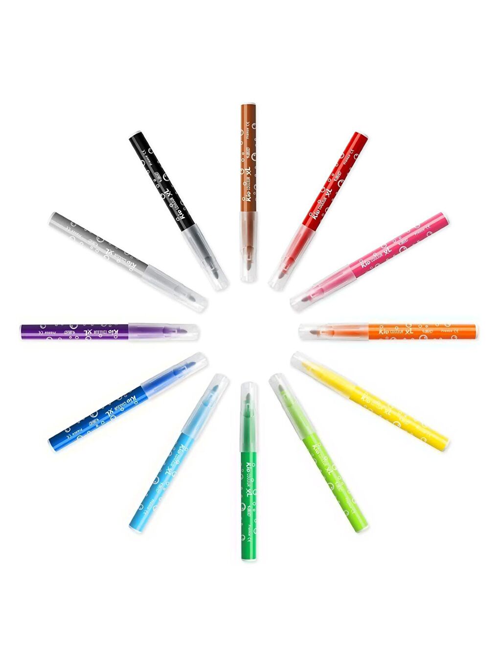 Bic Karışık Asorti Kids Couleur XL Yıkanabilir Keçeli Boya Kalemi 12 Renk (828966) - 1