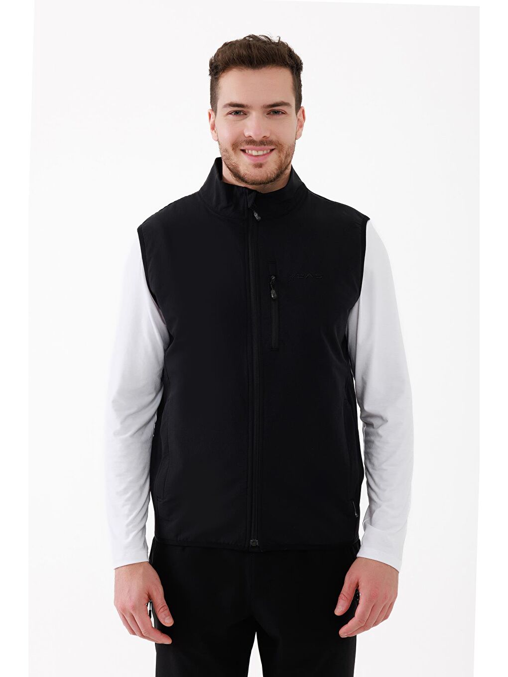 Bowen İnce Softshell Unısex Yelek Siyah-1