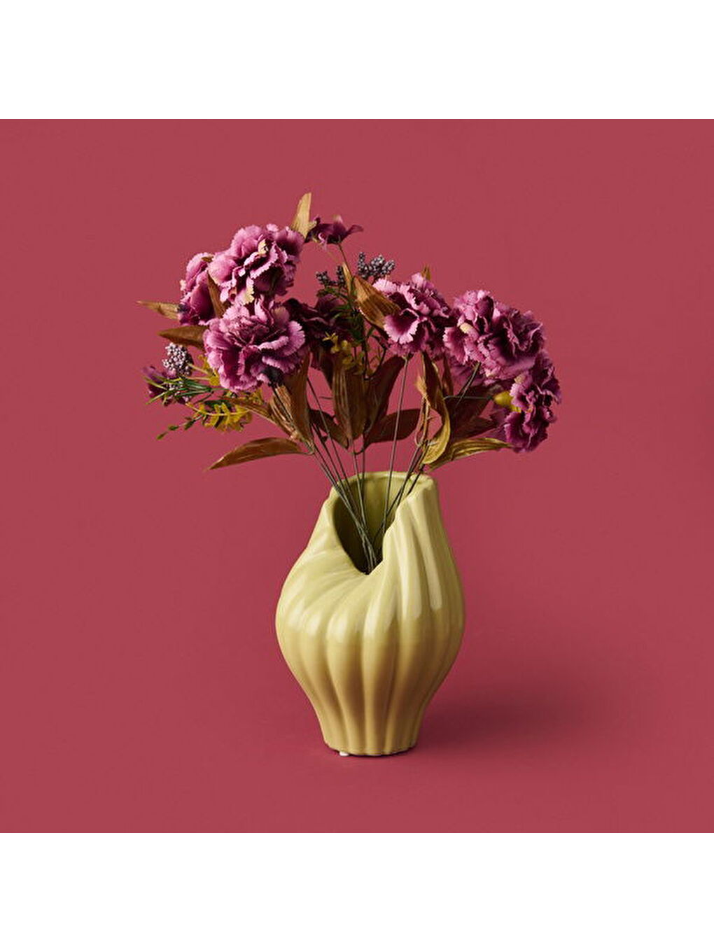 Deco Palm Breeze Vazo - Yeşil - 24 cm-3