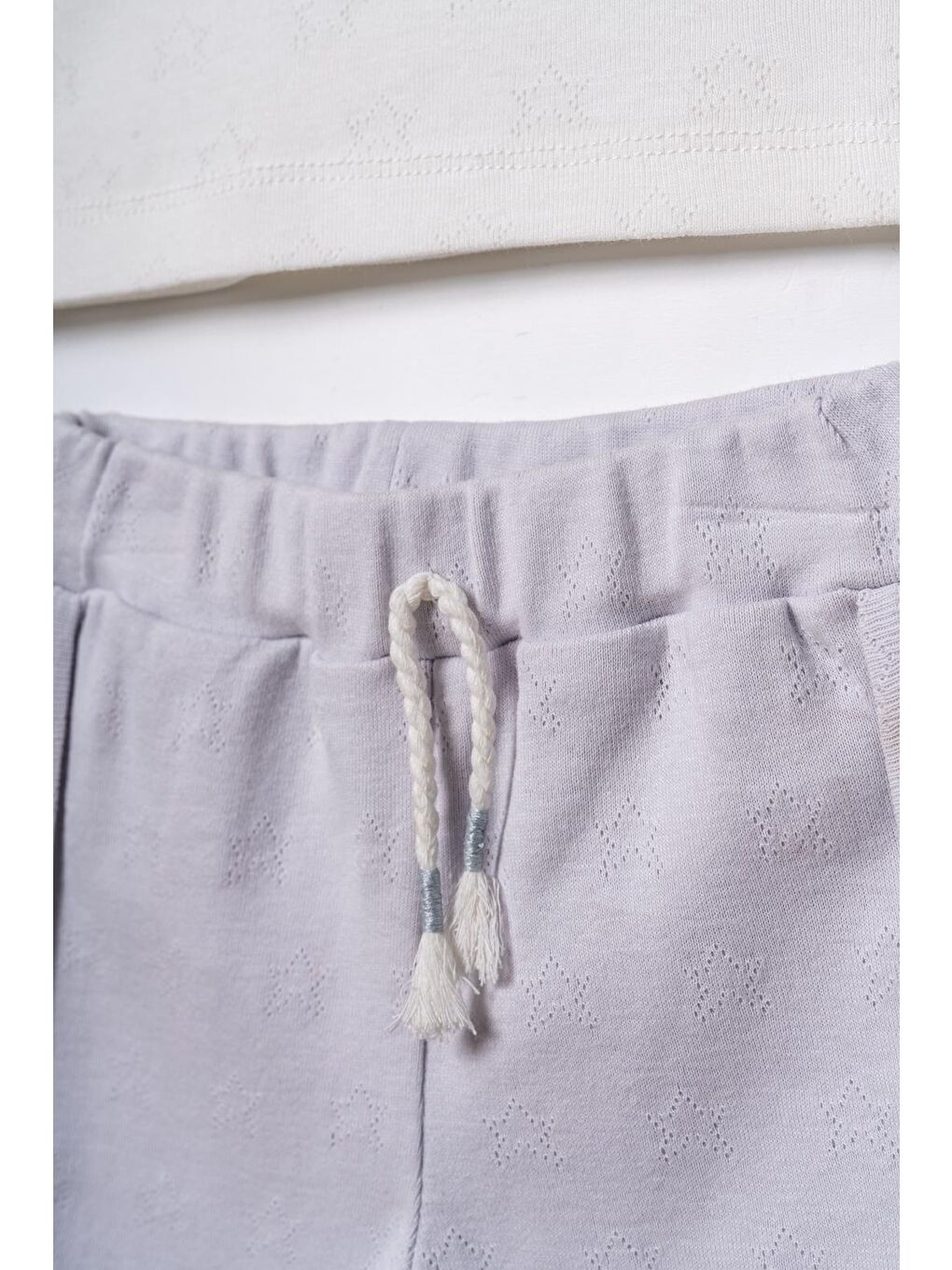 Gri Bebek Kısa Kollu Tişört ve Pantolon Takımı, %100  Pamuk, Bebek ve Yenidoğan Serisi - CSYR4524-2