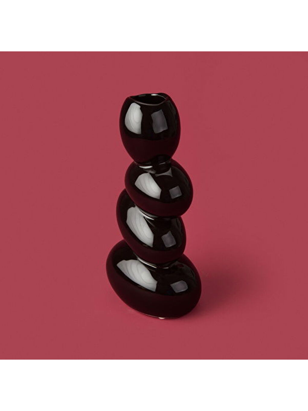 Deco Elegant Curves Vazo - Siyah - 24 cm-2