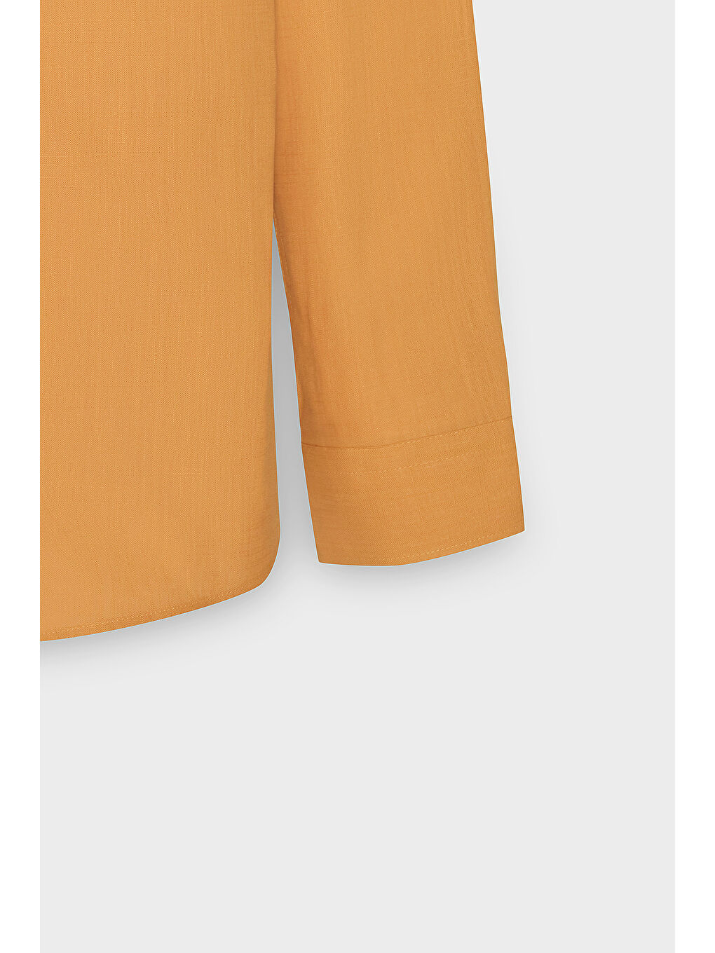 Erkek Turuncu %100 Pamuk Oxford Slim Fit Dar Kesim Düğmeli Yaka Flamlı Gömlek-6