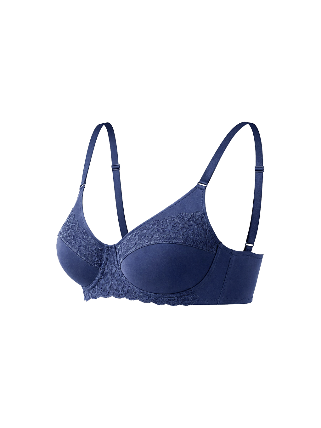 Kadın C Kap Balenli Toparlayıcı Dantelli Desteksiz Sütyen | Antrasit 8112-1