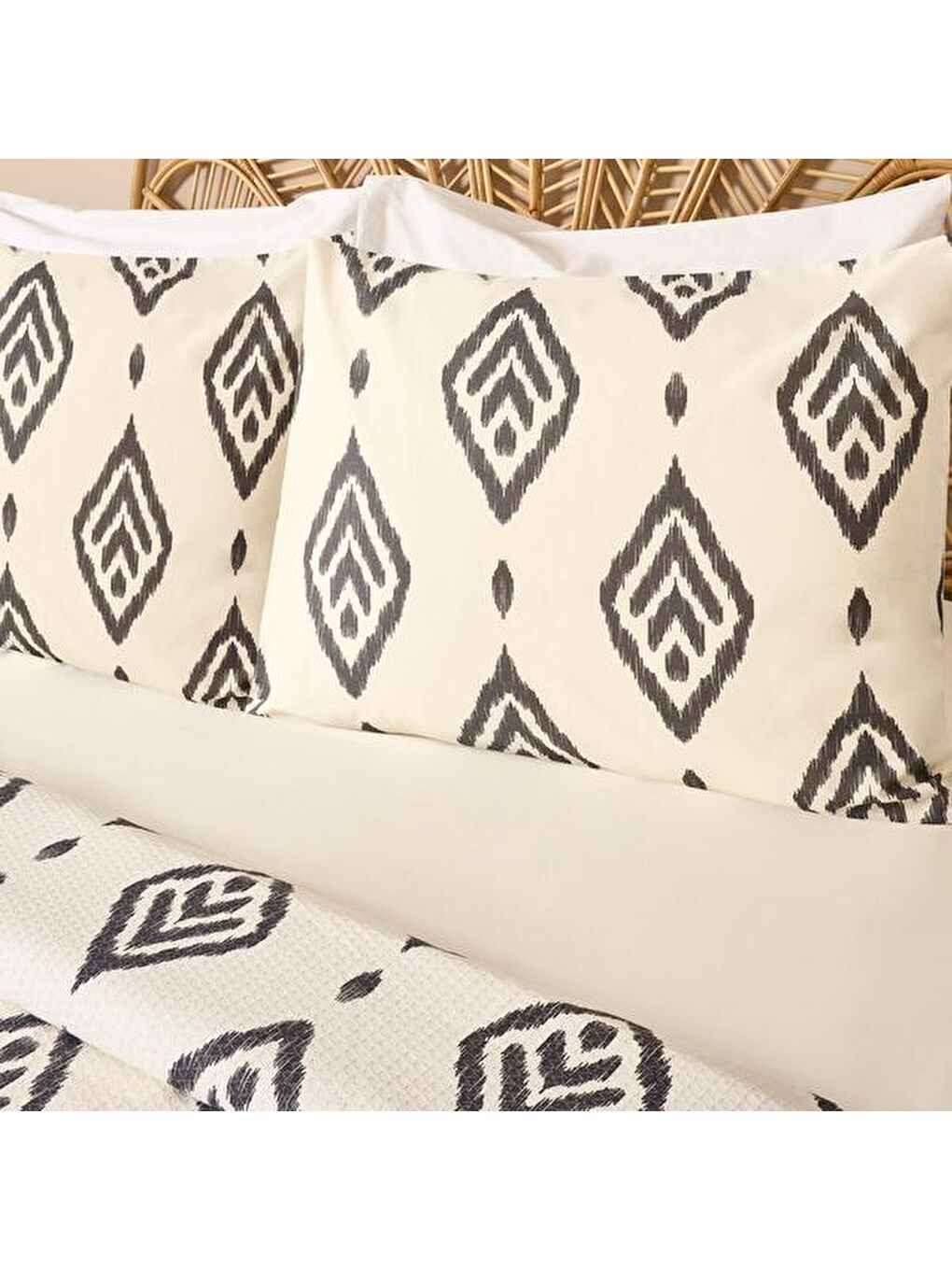 Soft Aurum Tek Kişilik Pike Takımı - Bej / Antrasit-3