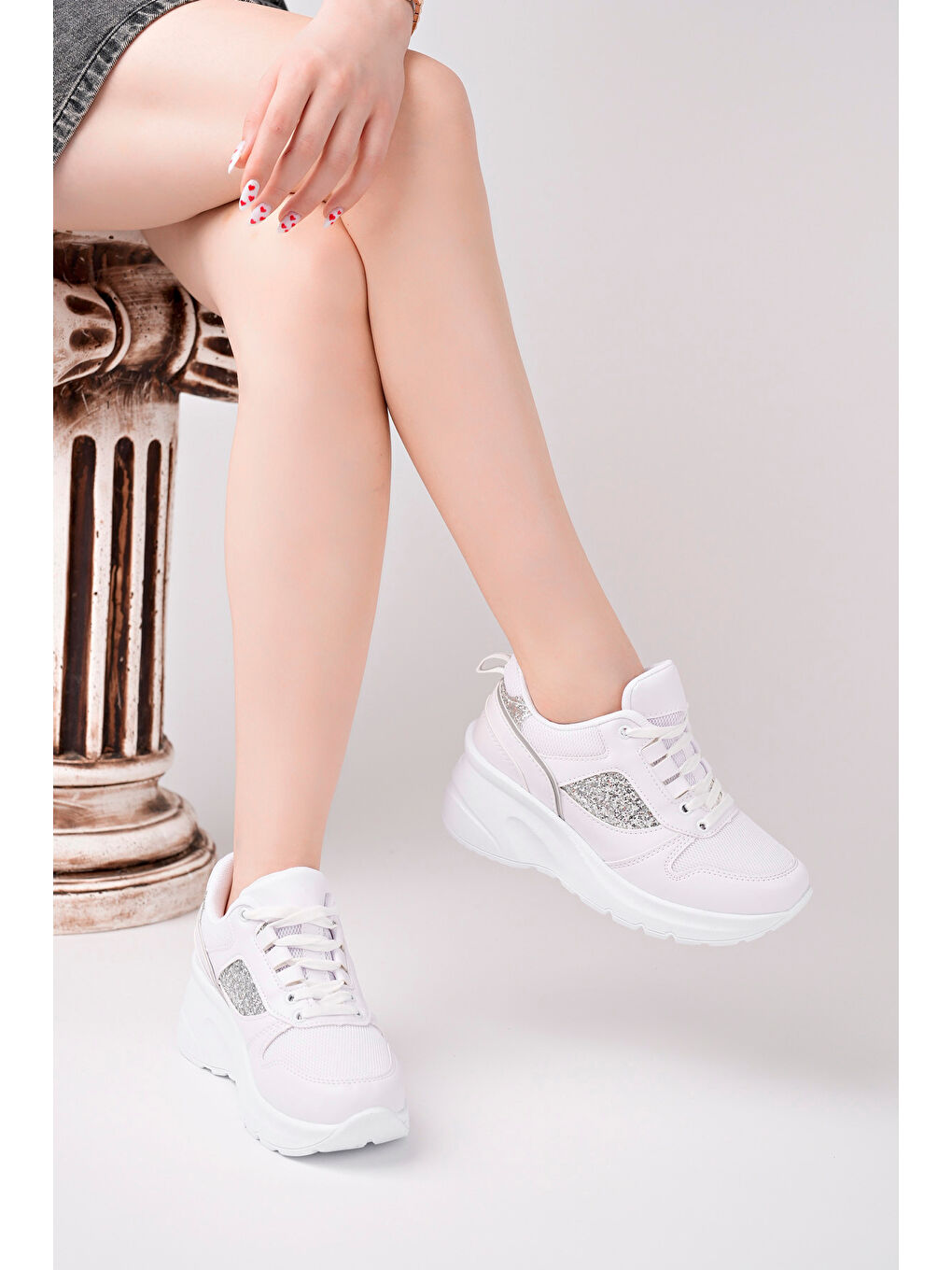 Gri Kadın Sneaker Günlük Ayakkabı