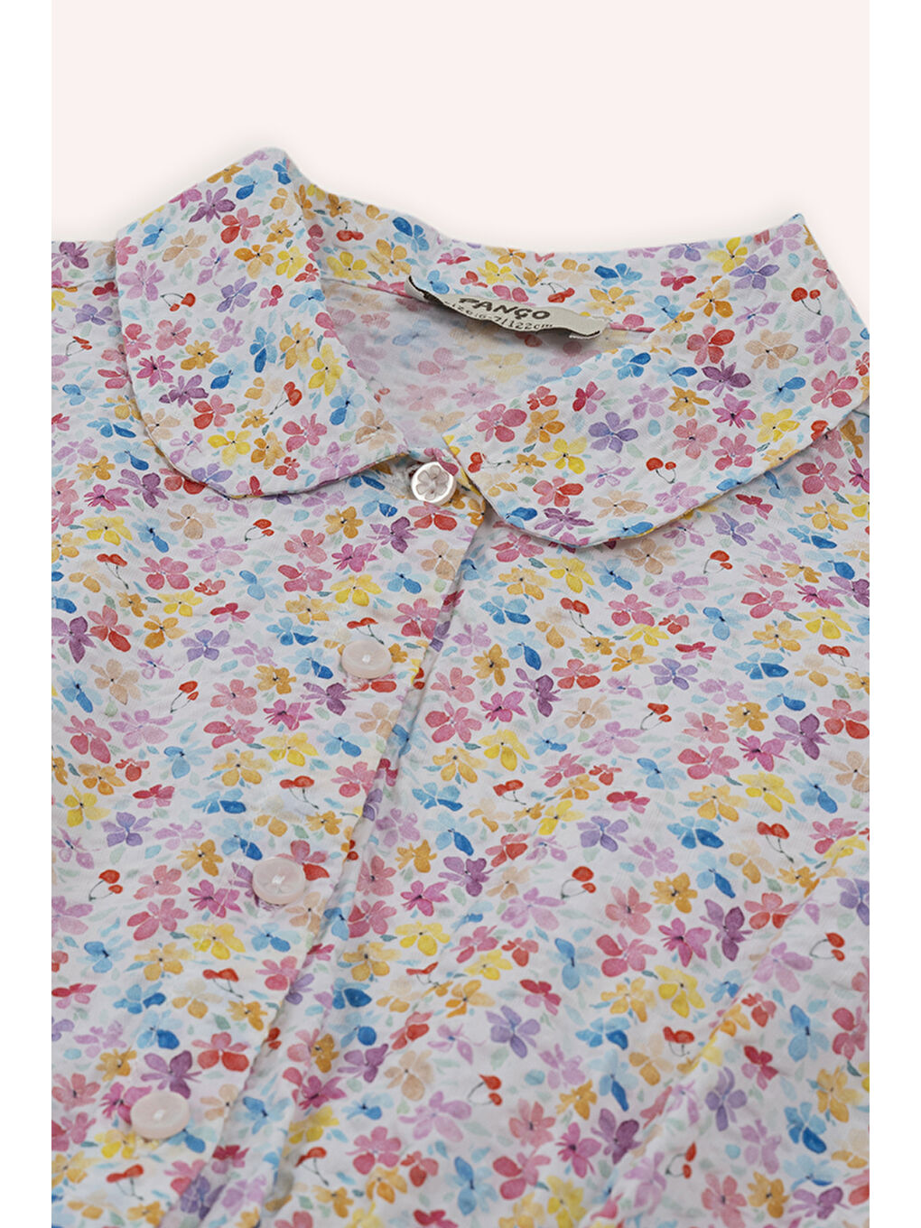 Kız Çocuk Çiçek Desenli Elbise Pembe-2