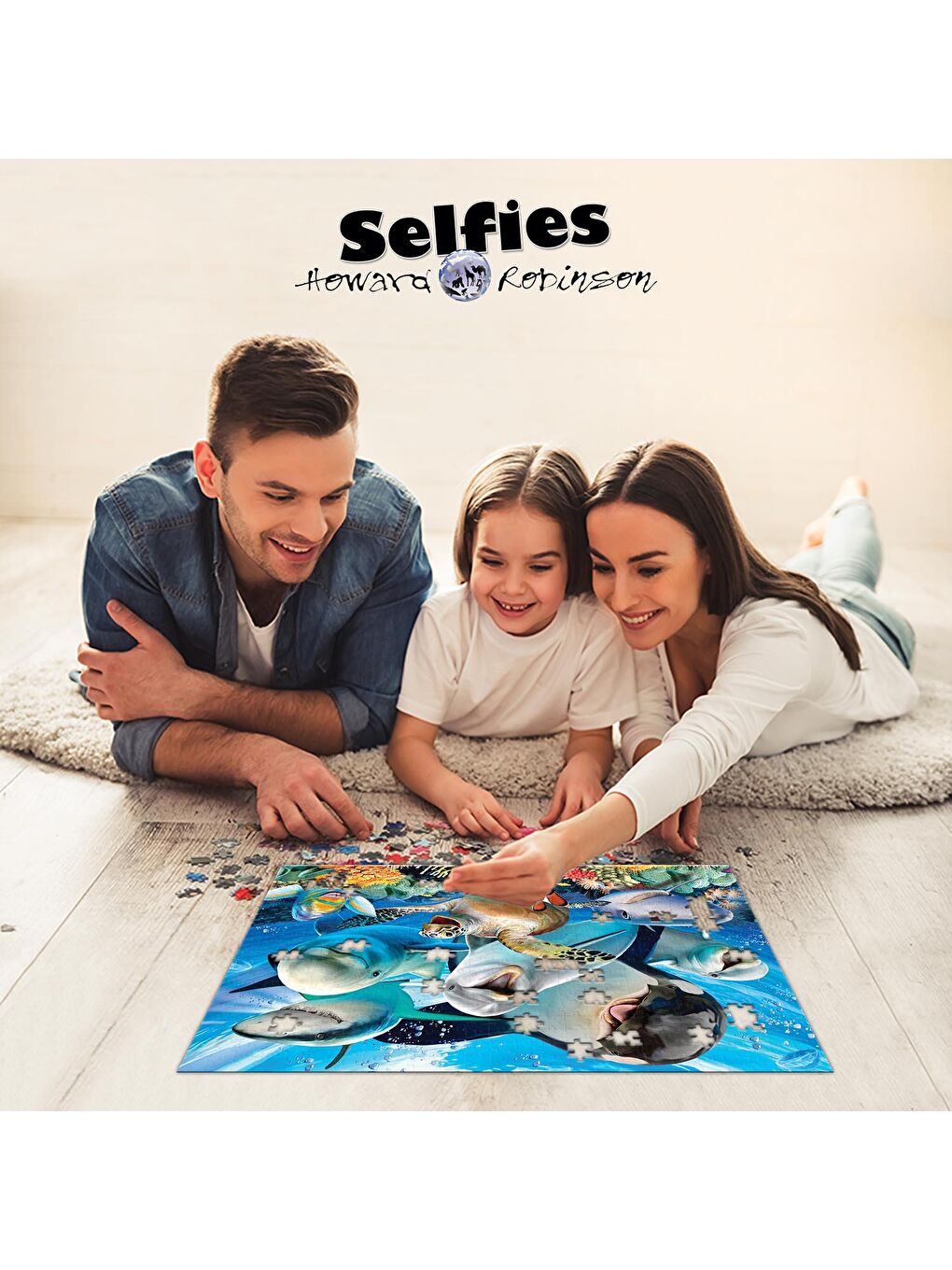 Prime 3D Renksiz Okyanusta Selfie 500 Parça Yetişkin Puzzle 10155 - 1