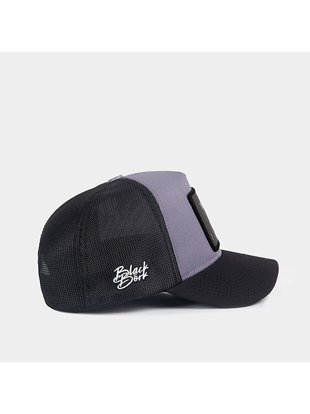 Antrasit V1 Trucker 7 Numara - 2 Kod Logolu Unisex Siyah Siperli - Gri - Siyah Şapka (Cap)-1