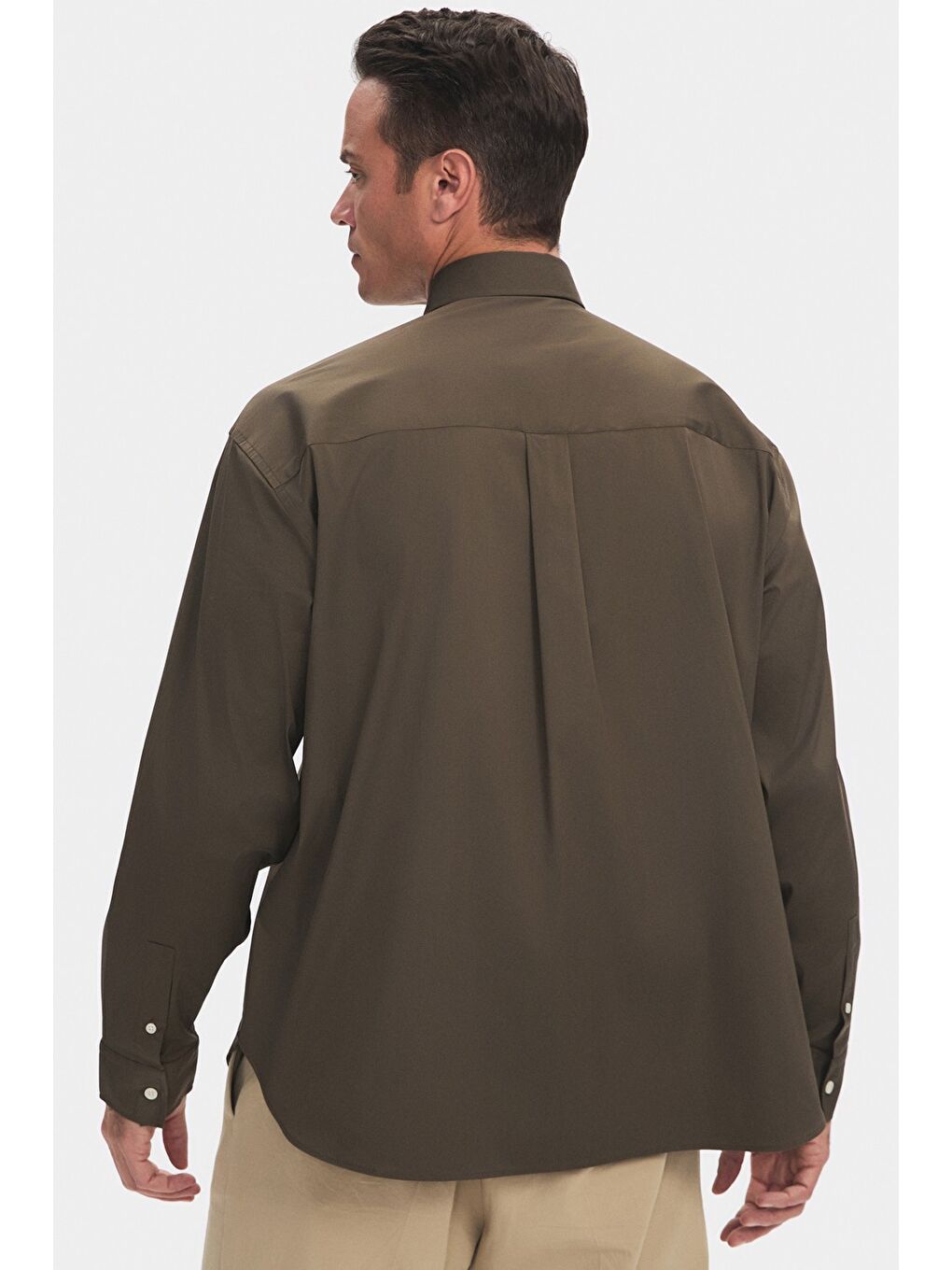 Haki Exclusive Erkek Oversize Gömlek-4