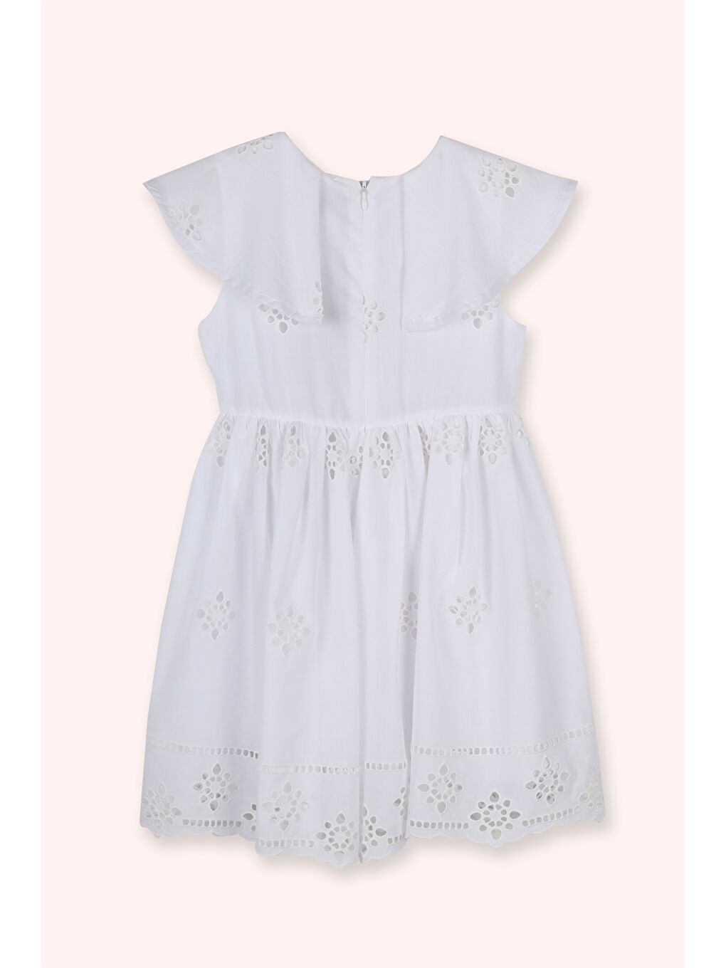 Kız Çocuk Fisto Elbise Beyaz-1