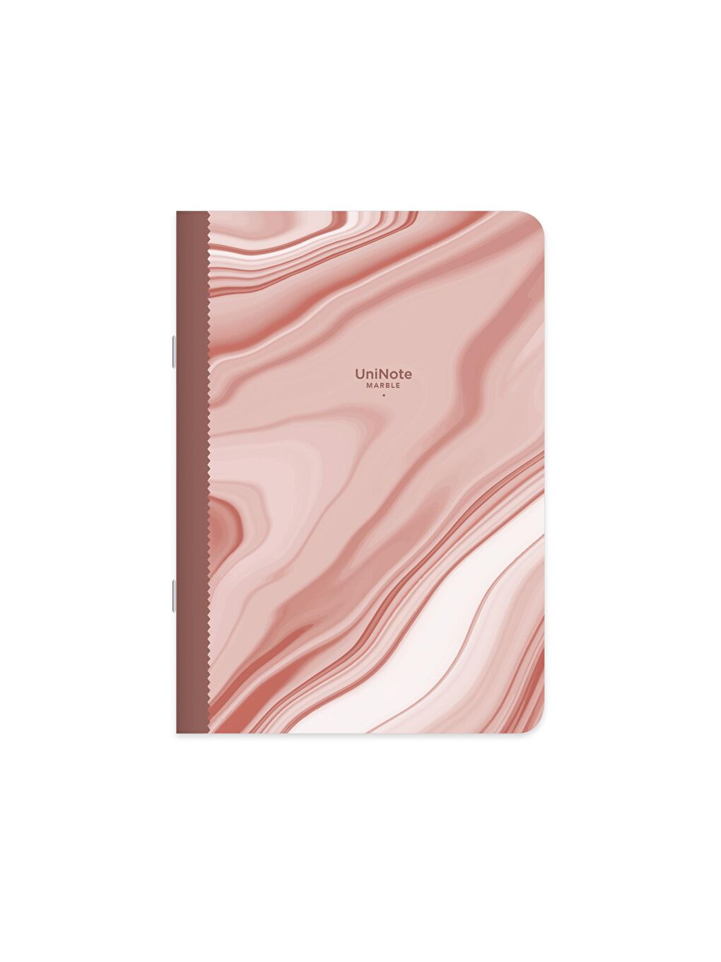 Keskin Color Pembe Noktalı Tel Dikişli Kuşe Kapak Uninote Marble Defter Pembe 18,5x26