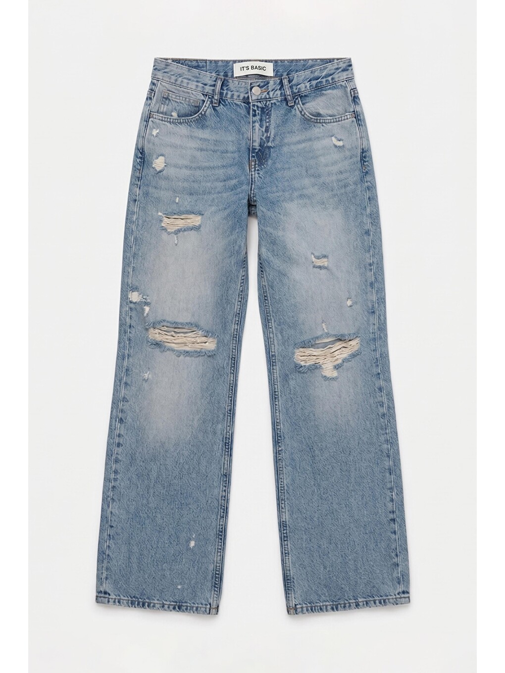 Mavi Kadın Jean Rengi 12s6-32 Bootcut Fit Yırtık Detaylı Denim Jean-2