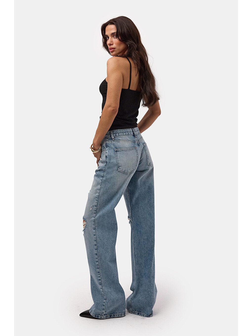 Mavi Kadın Jean Rengi 12s6-32 Bootcut Fit Yırtık Detaylı Denim Jean-6