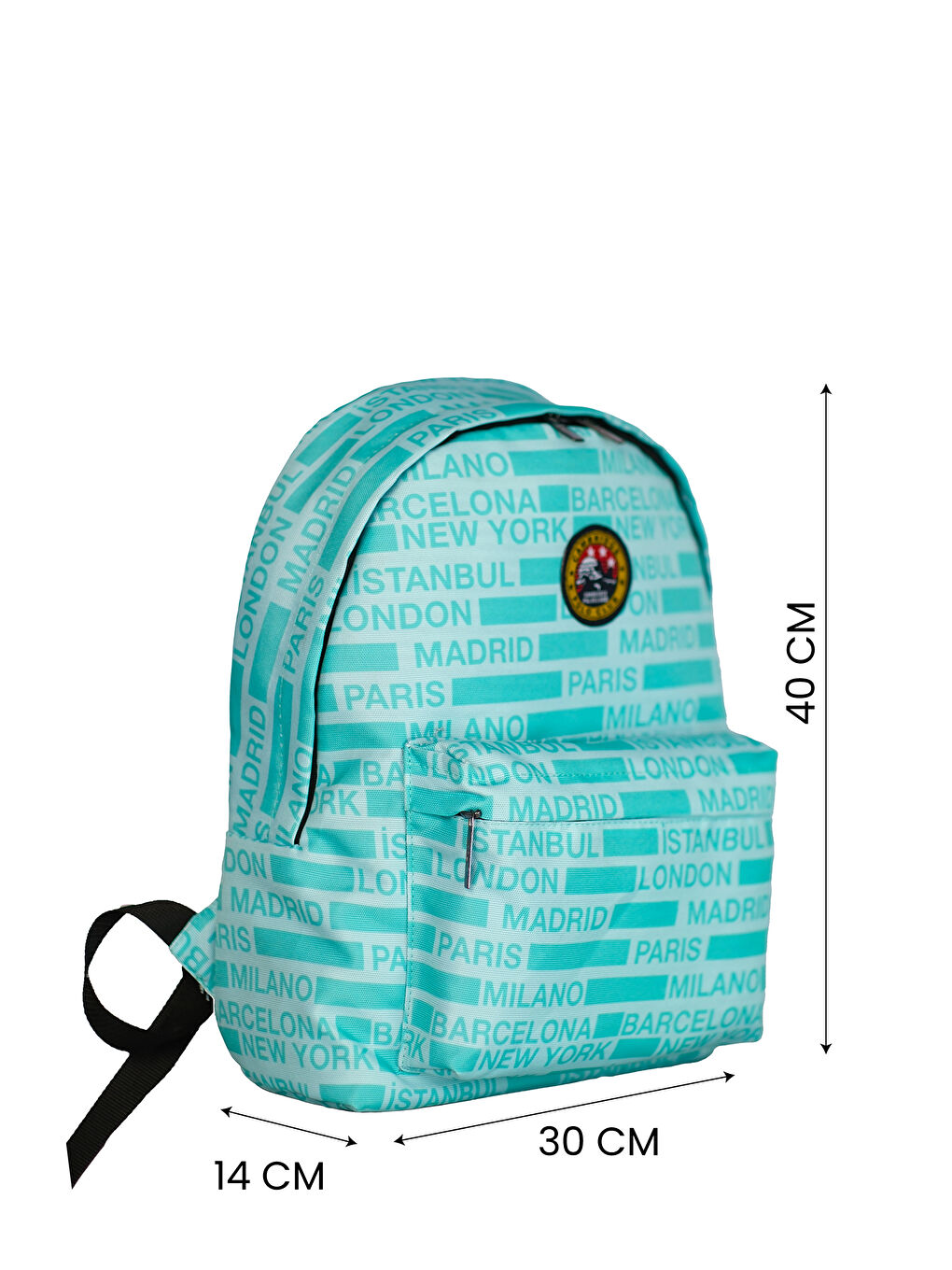 Turkuaz Cities II Ön Cepli Unisex Sırt Çantası-4