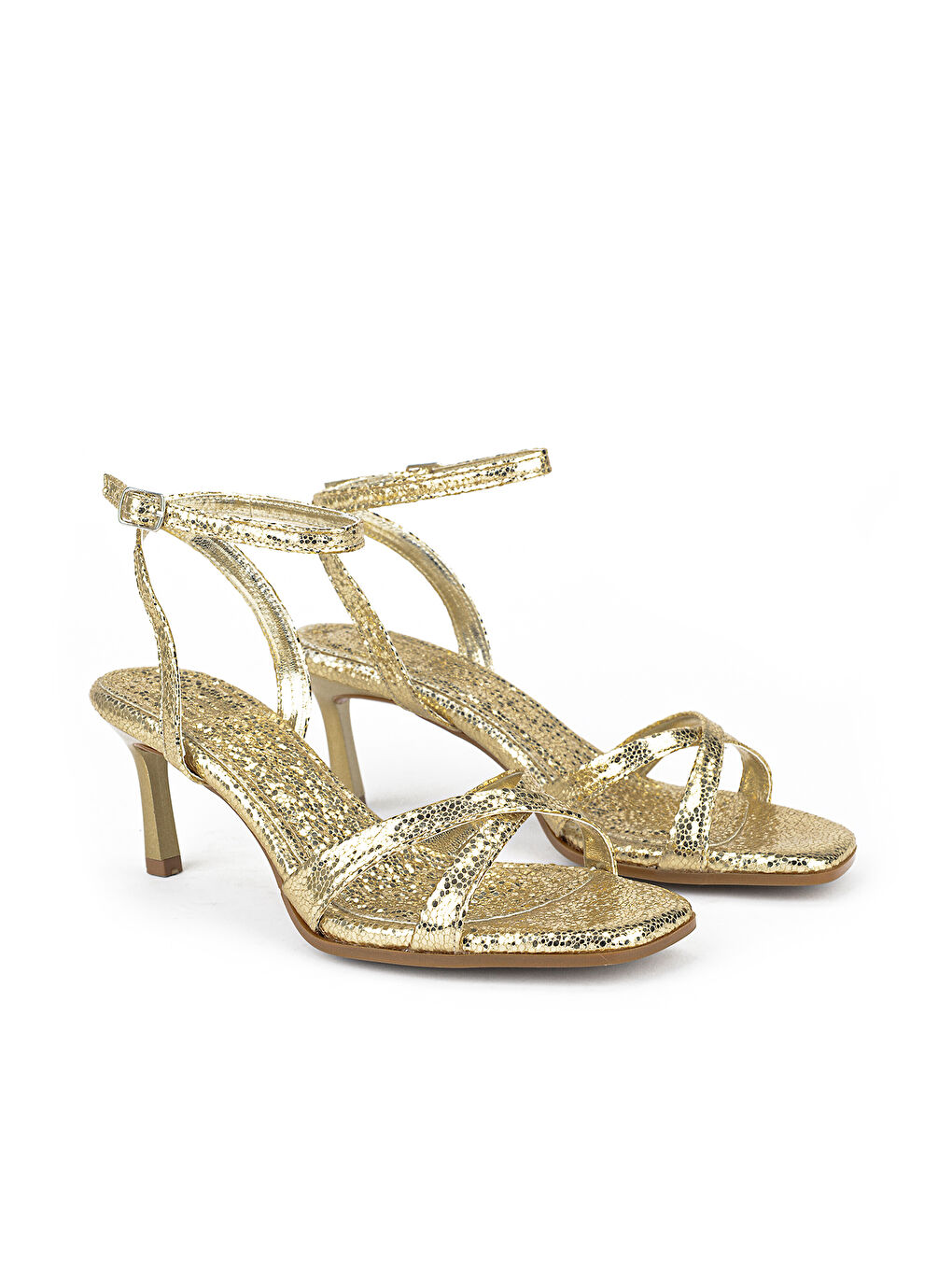 Sarı Kadın Topuklu Ayakkabı 161996Z616 Altın-1