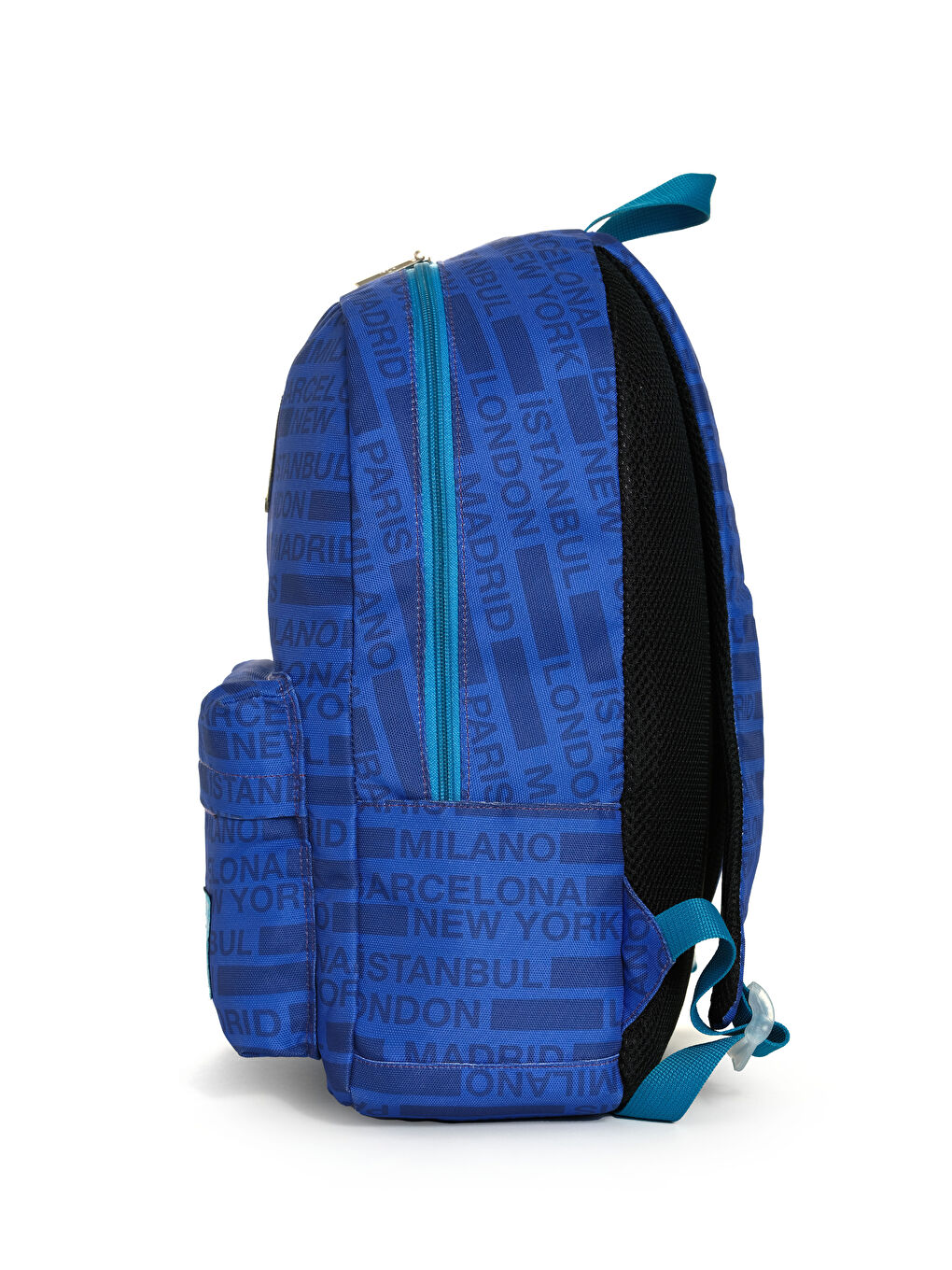 Lacivert Cities II Ön Cepli Unisex Sırt Çantası-2
