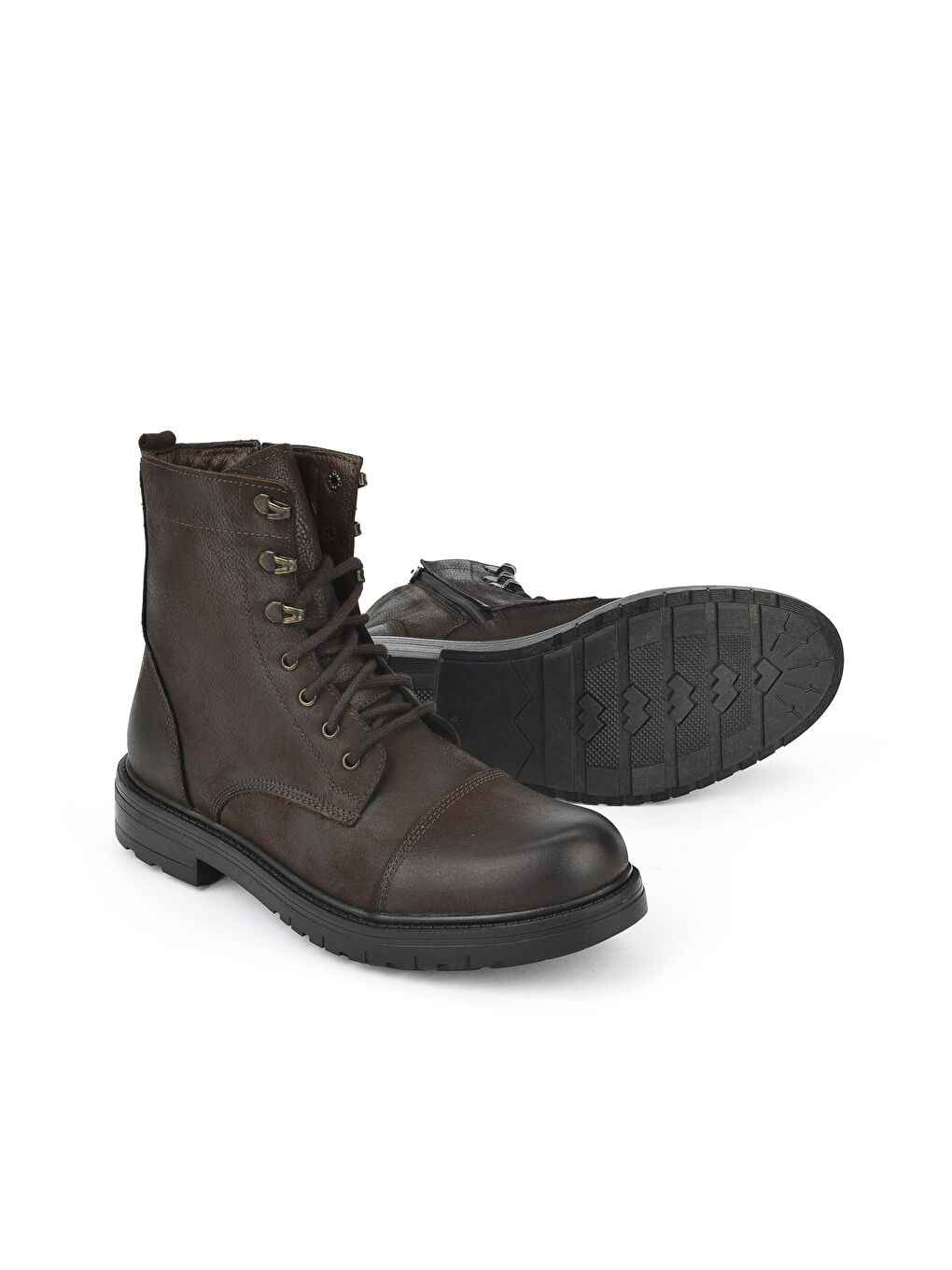 Kahverengi Erkek Hakiki Deri Bot 1431040ZK18002 Kahve-1