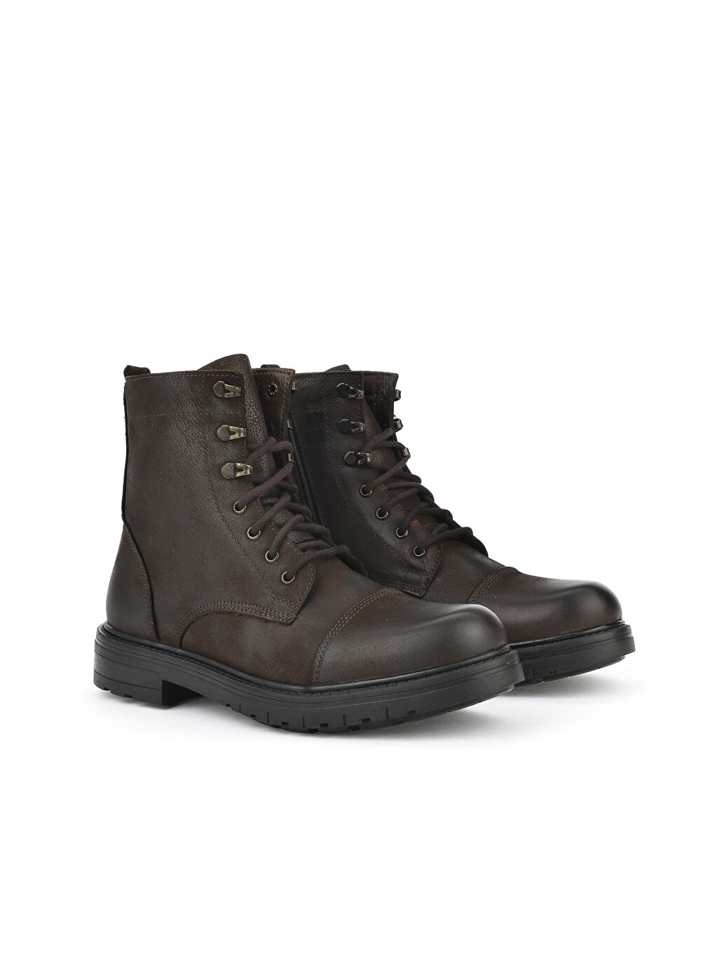 Kahverengi Erkek Hakiki Deri Bot 1431040ZK18002 Kahve-3