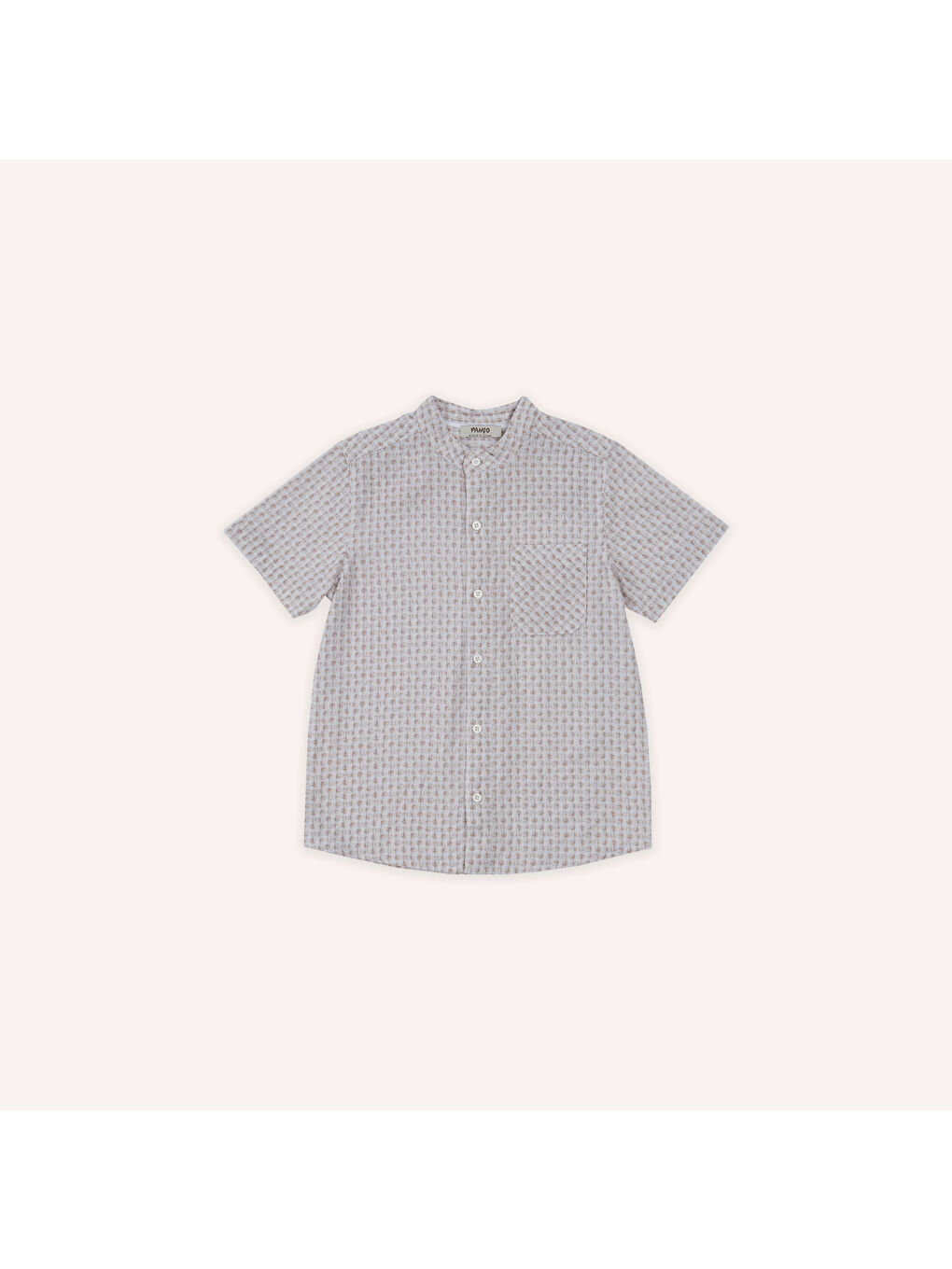 Kahverengi Erkek Çocuk Desenli Gömlek Kahve