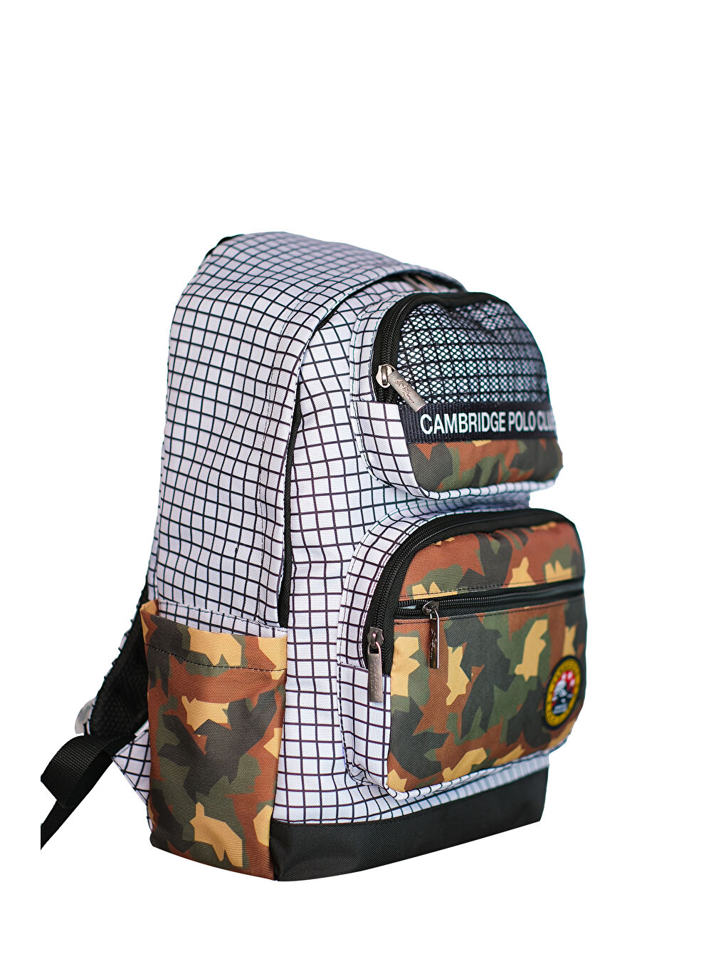 Yeşil Kamuflaj Üç Ön Cepli Sırt Çantası-1