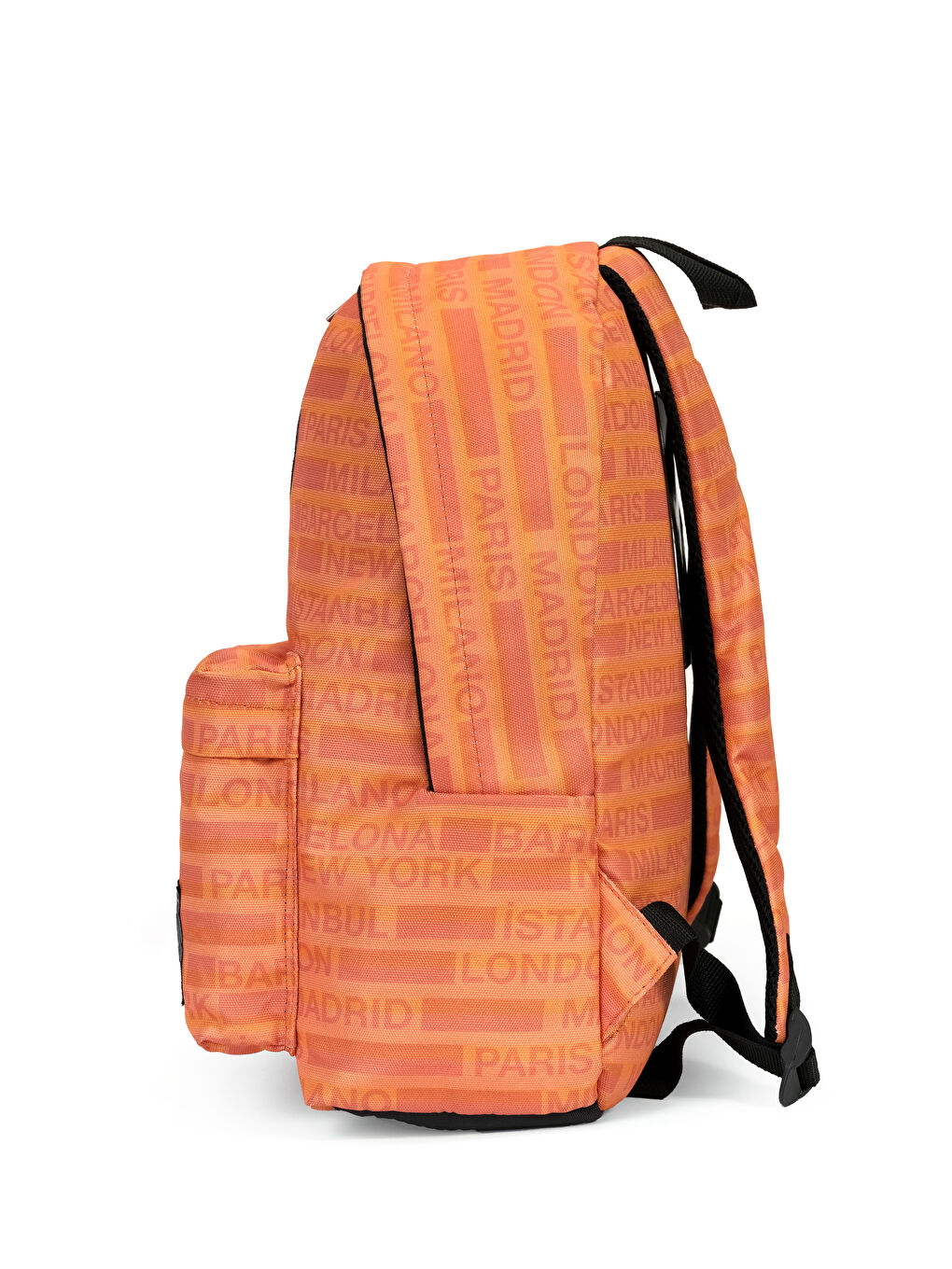 Turuncu Cities II Ön Cepli Unisex Sırt Çantası-3