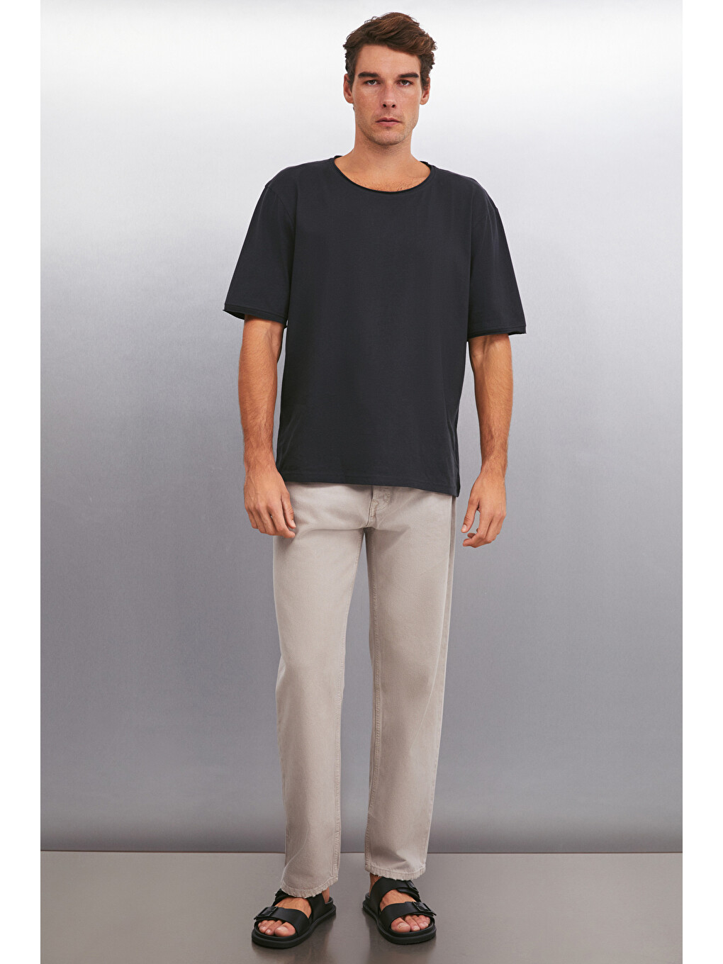 Erkek Antrasit Tişört-1