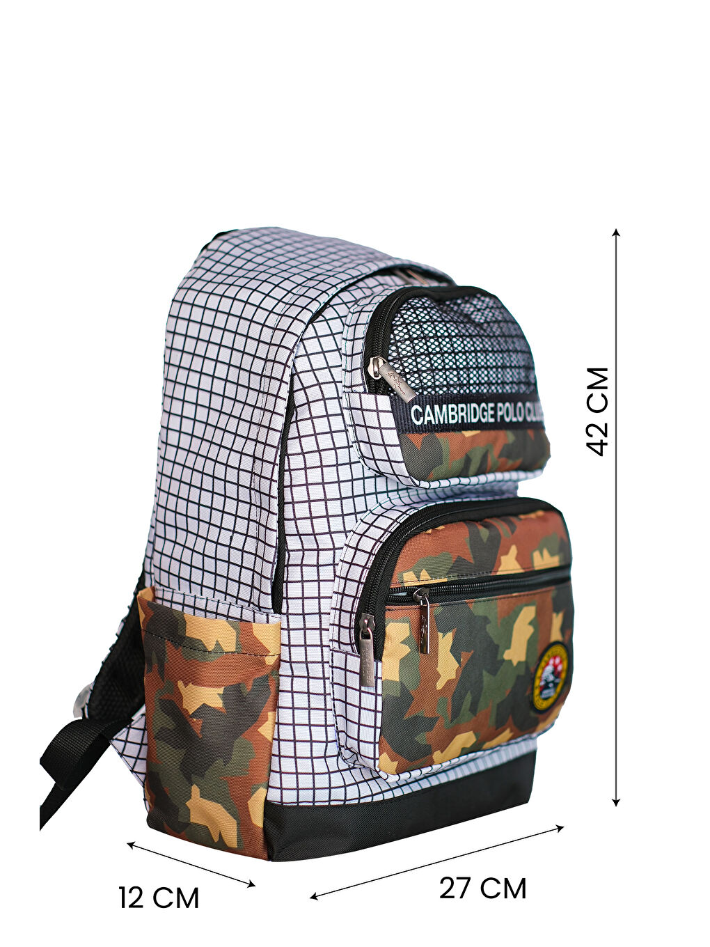 Yeşil Kamuflaj Üç Ön Cepli Sırt Çantası-4