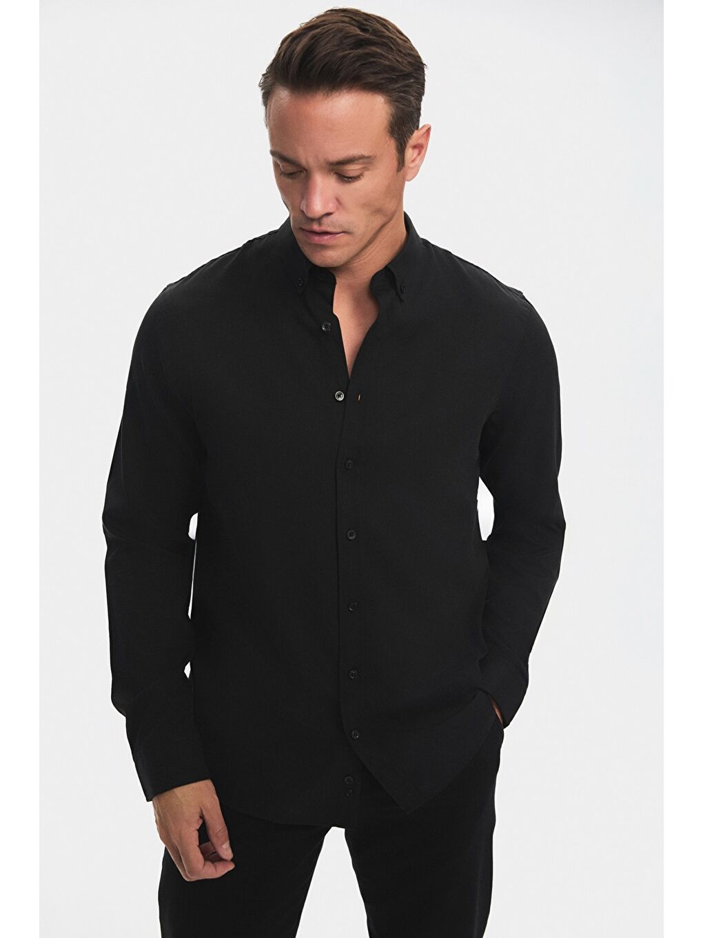 Siyah Exclusive Erkek Oversize Gömlek-1