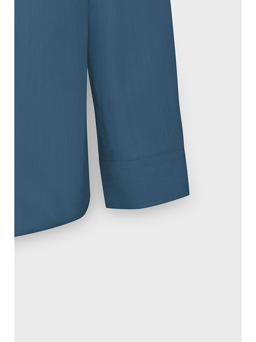 Erkek Koyu Petrol %100 Pamuk Oxford Slim Fit Dar Kesim Düğmeli Yaka Flamlı Gömlek-9